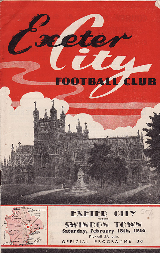 <b>Saturday, February 18, 1956</b><br />vs. Exeter City (Away)